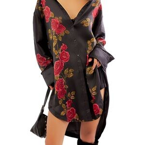 NWOT Free People Off the Vine Button Down Tunic Large